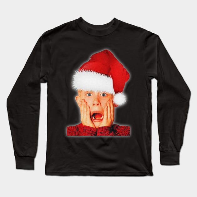 Kevin Home Alone Christmas Long Sleeve T-Shirt by Immortal Sickness